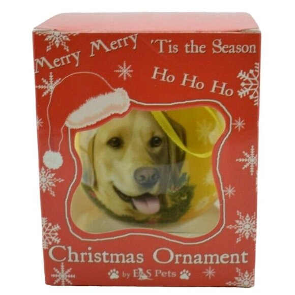 ES Pets Dog Lovers Unbreakable Ball New Yellow Labrador Christmas Ornament - Picture 4 of 6